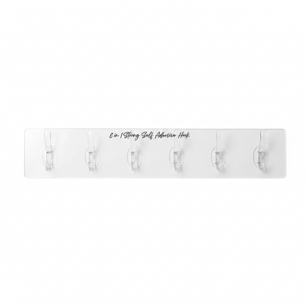 2 Pcs- 6 in 1 Strong Self Adhesive Hook
