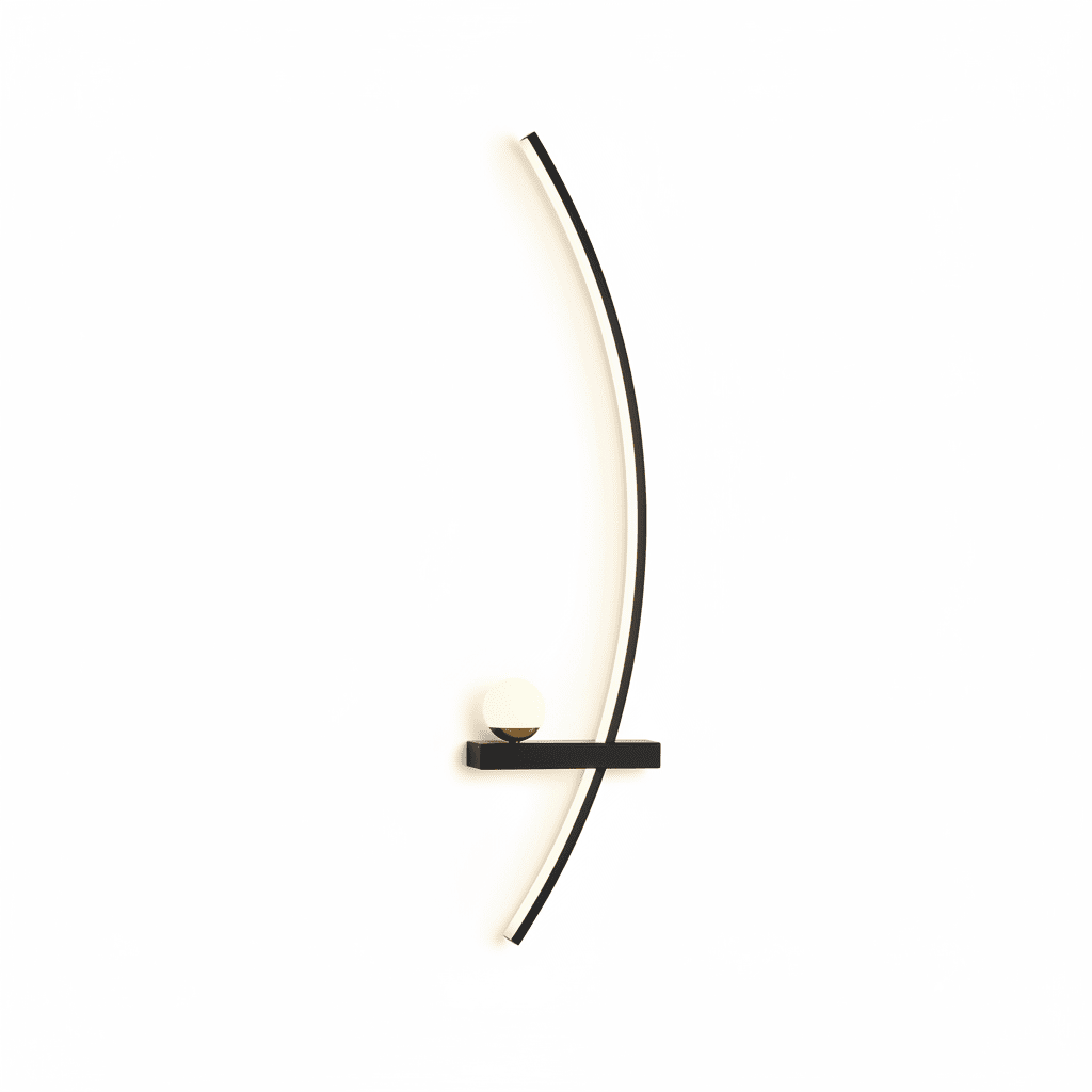 Modern LED Wall Lamp – Minimalist Art Design for Bedroom, Living Room, and Bathroom, Gold/Black